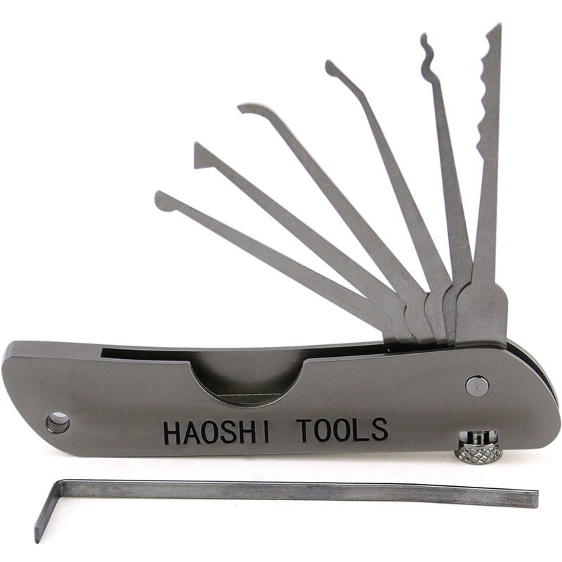 Haoshi Jackknife Lock Picking Set - Portable Multi-outil Pick Set dans votre poche - Meilleur Keychain Lock Pick Set à vendre