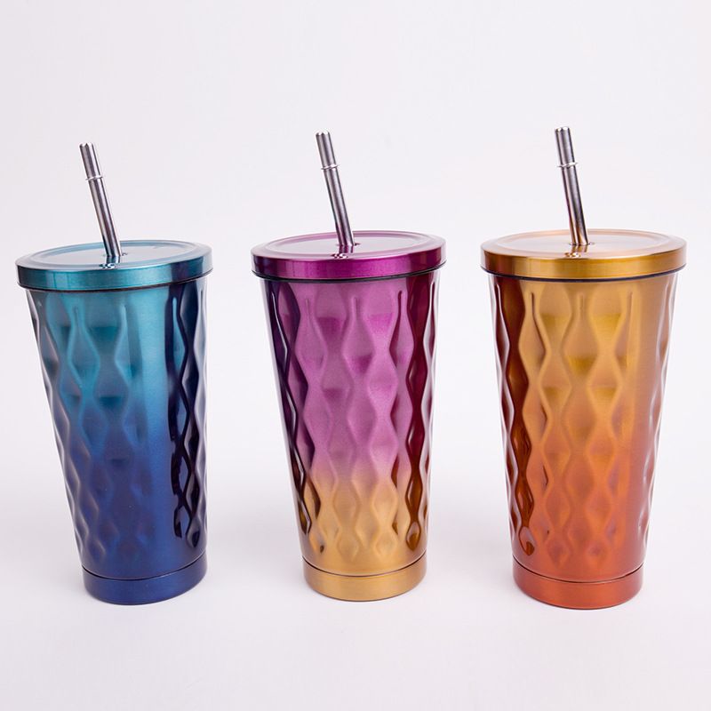 thermal cup with straw