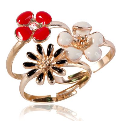 Fashional Flower Band Ring Engagement Wedding Ring Birthday Gift For