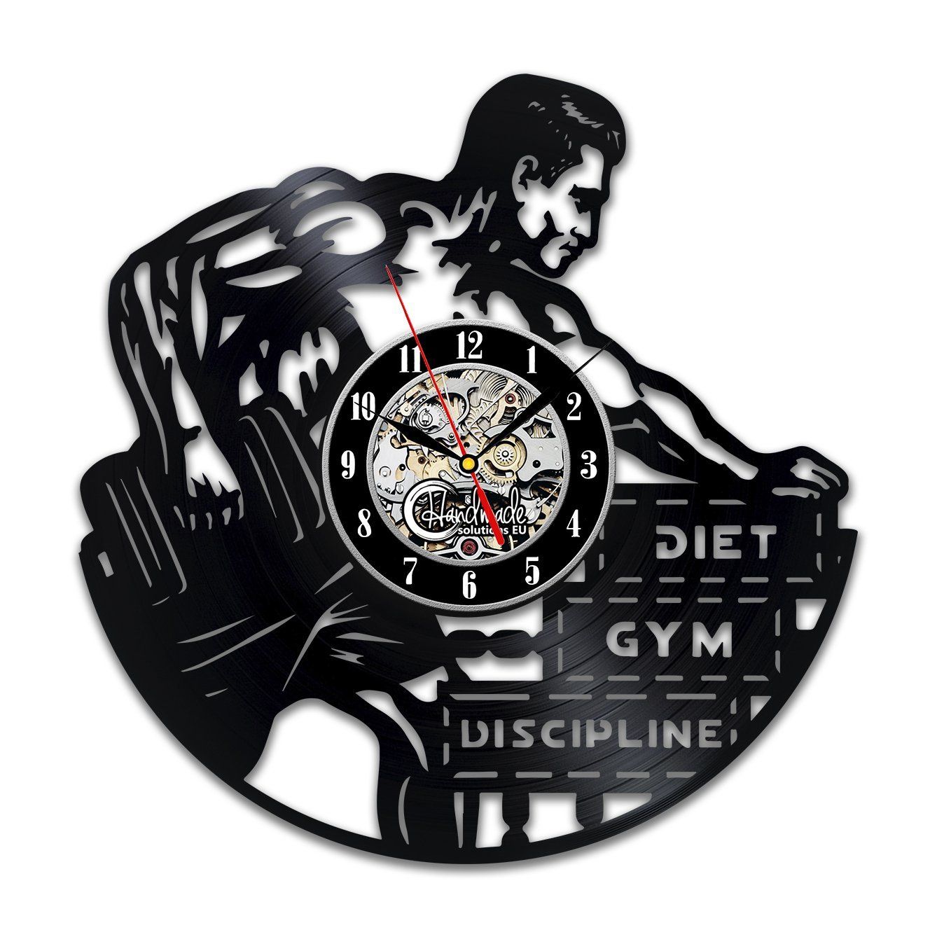 Diy Gift For Clock Change 2018 Gym Wall Clock Bodybuilder Decoration