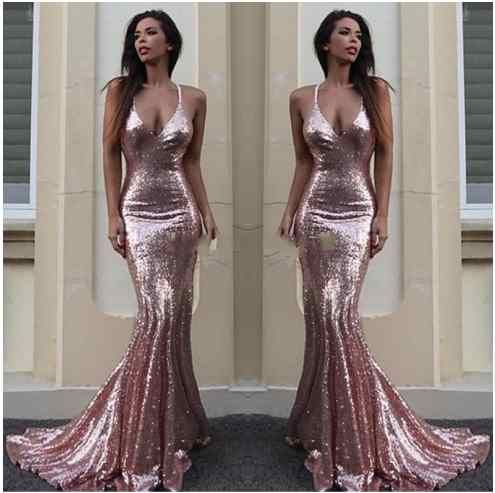 rose gold and silver dress