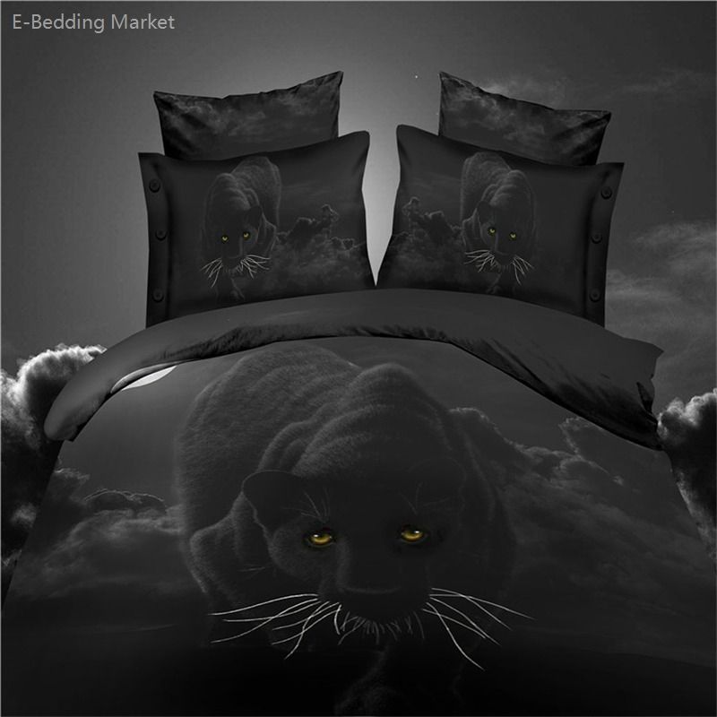 3d Black Panther Bedding Set 100 Cotton Bed Linen For 3d Black Panther Bedding Set 100 Cotton Bed Linen For Bedclothes Duvet Cover Sheet Pillowcases Queen Size Girls Sets