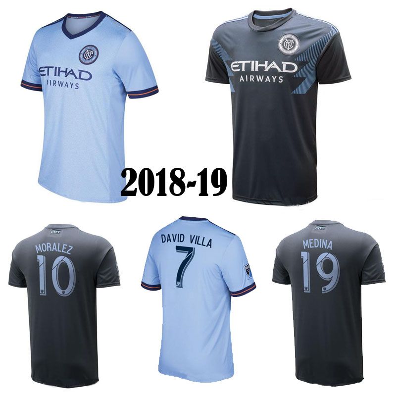 Acheter 2018 NYCFC FC Maillots De Foot À L'extérieur De New York MEDINA