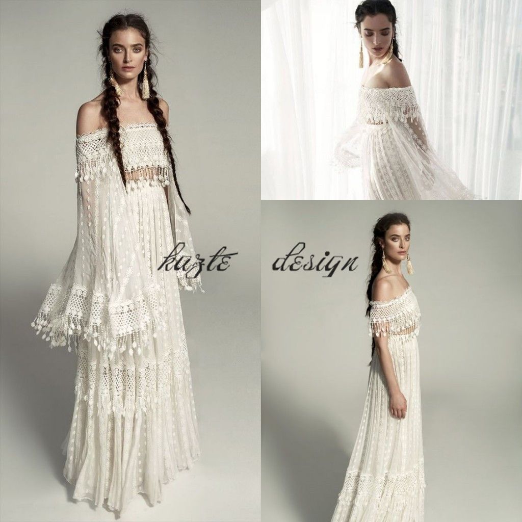 crochet hippie wedding dress