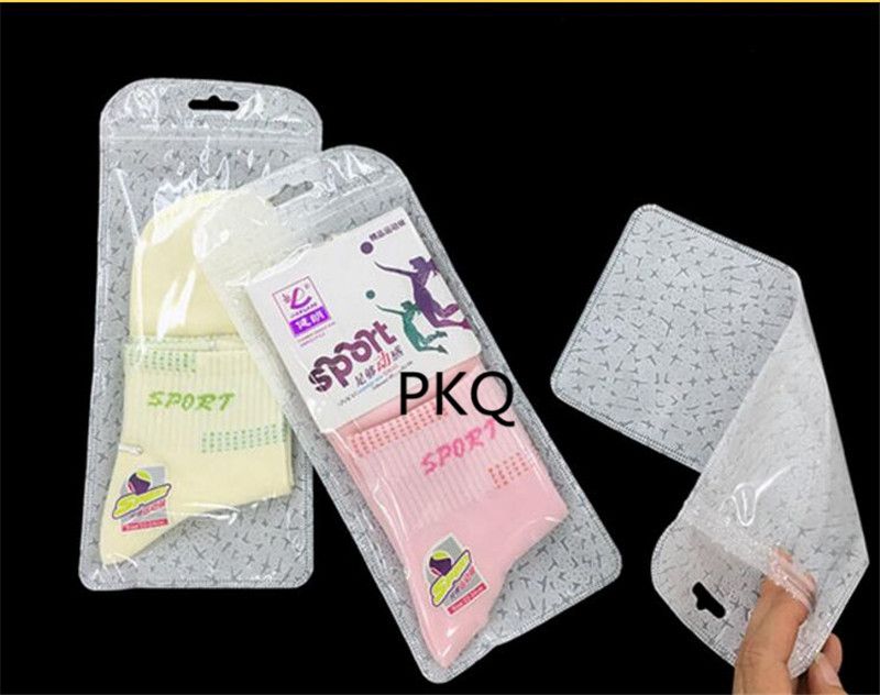 sock packaging plastic bag golden ziplock storage bag travel