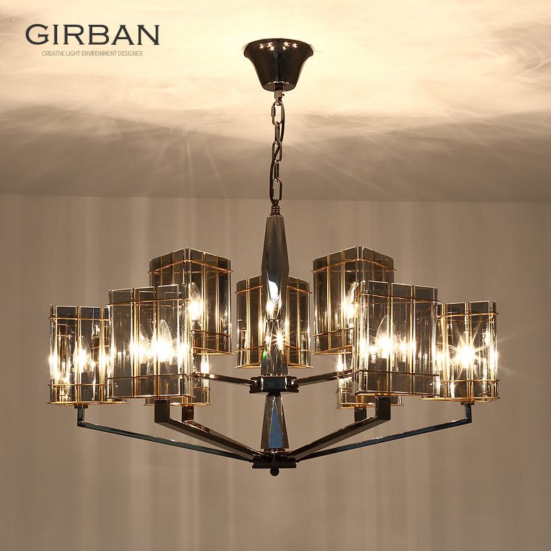 modern industrial chandelier