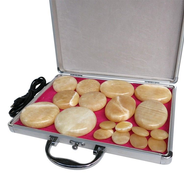 2021 New Type! Yellow Jade Hot Stone Body Massager Salon SPA With