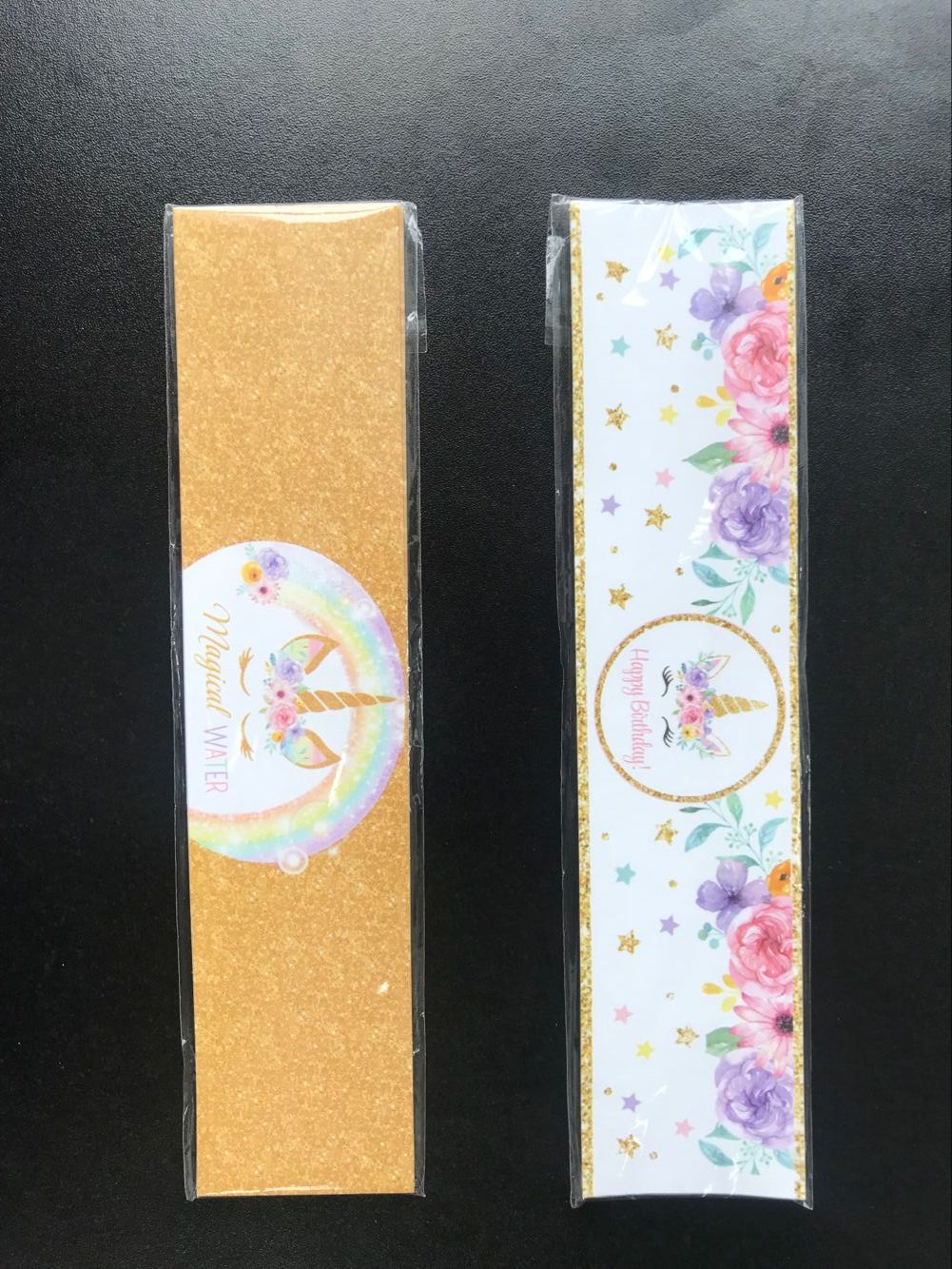2019 unicorn bottle wraps happy birthday water bottle