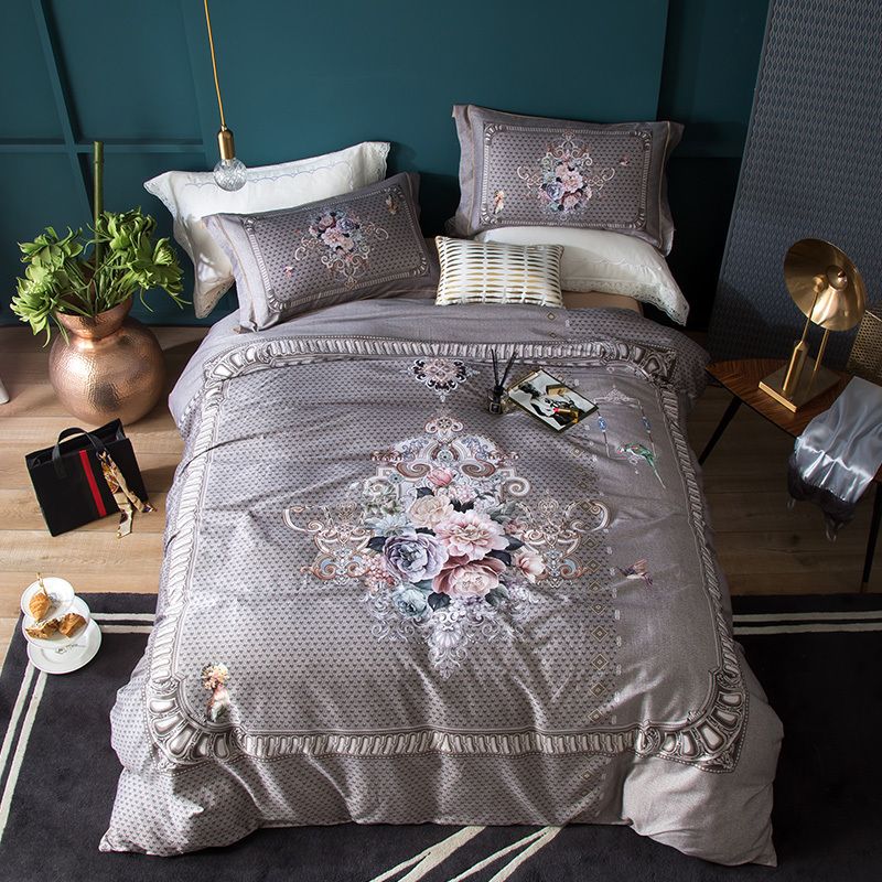 Egyptian Cotton Luxury Europe Bedding Set Queen King Size Bed Sheet Egyptian Cotton Luxury Europe Bedding Set Queen King Size Bed Sheet Linen Bohemia Boho Duvet Quilt Cover Pillowcase Full