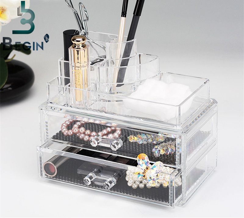 Mozsly Makeup Organizer Acrylic Storage Box Clear Cosmetic Drawers Mozsly Makeup Organizer Acrylic Storage Box Clear Cosmetic Drawers Jewelry Drawer Multi Function Brush