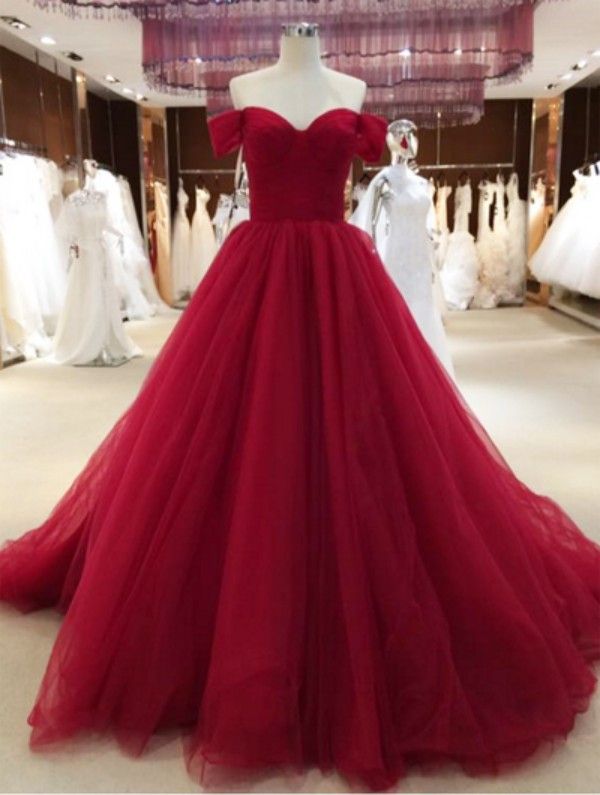 Grosshandel Nach Mass Brautkleider Brautkleider Rot Hochzeitskleid Schatz Weg Von Der Schulter A Linie Puffy Tull Farbige Braut Tragen Von Weddingfactory 138 06 Auf De Dhgate Com Dhgate