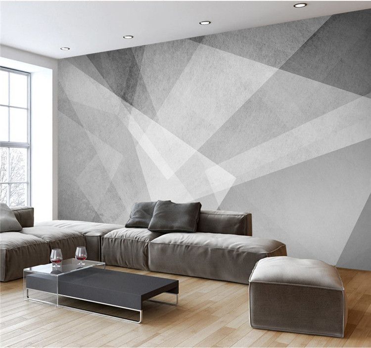 3d Novelty Geometric Designs Abstract Wallpapers Mural For ...