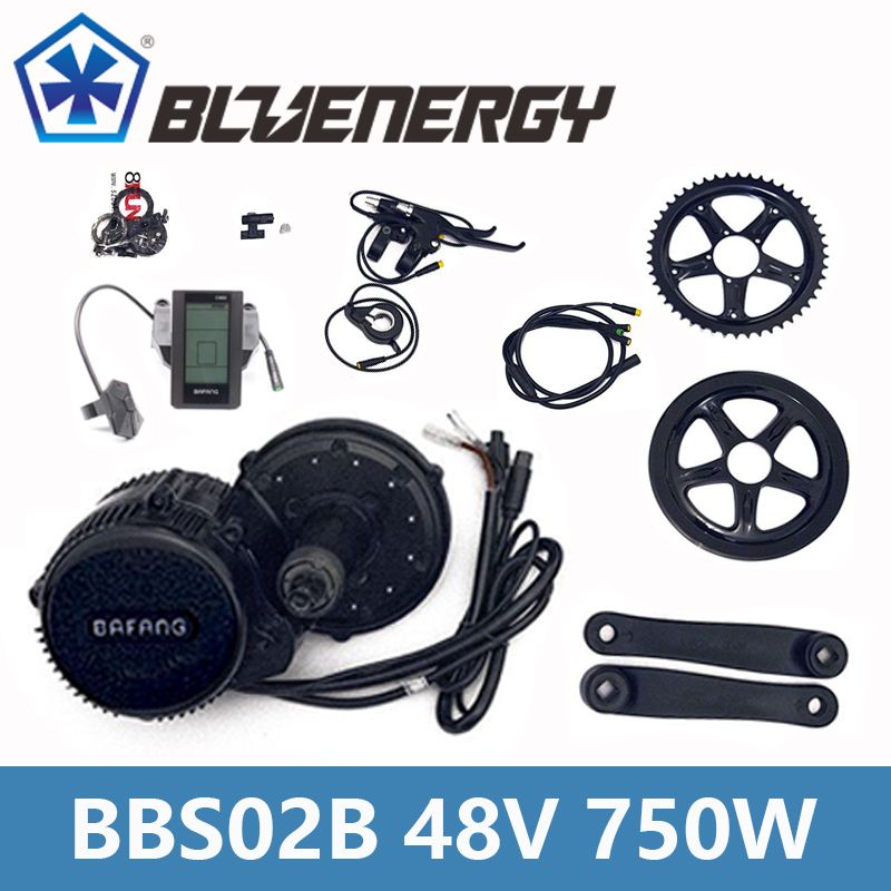 2020 bbs02b 48v 750w 8fun bafang mid drive motor kit with bafang light cable