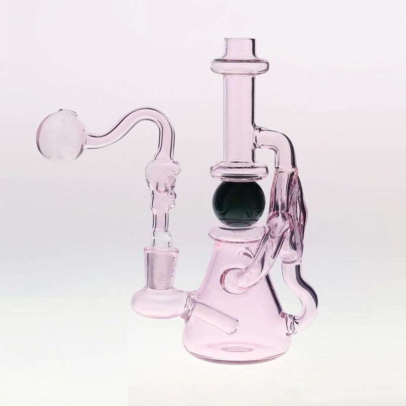 2020 Unique Pink Women Birthday Gift Special Tube Glass Bong With