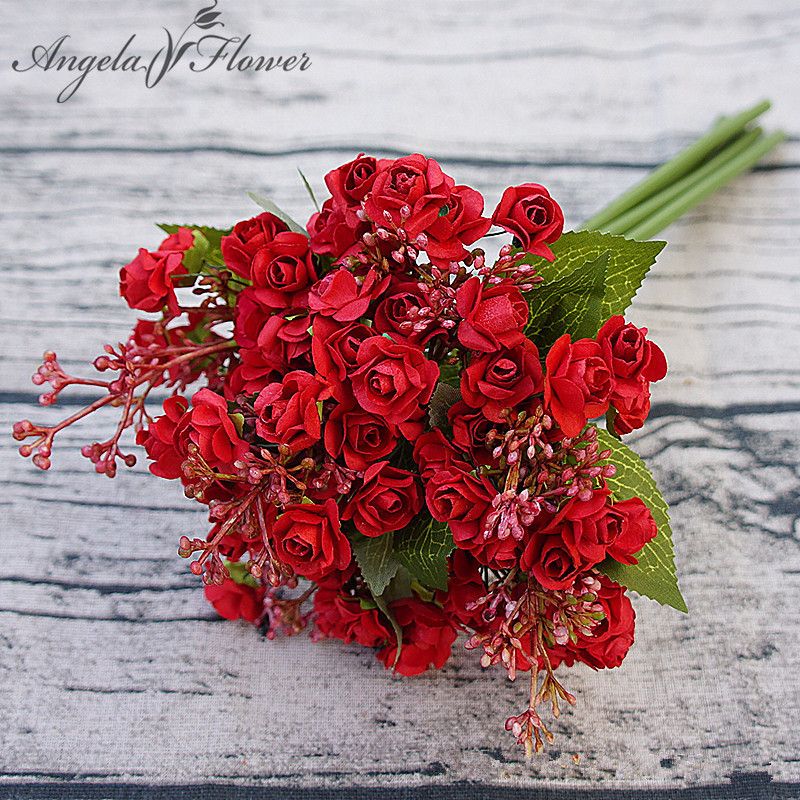 2019 japanese style mix mini paper flower and artificial spike paper flower bouquet making