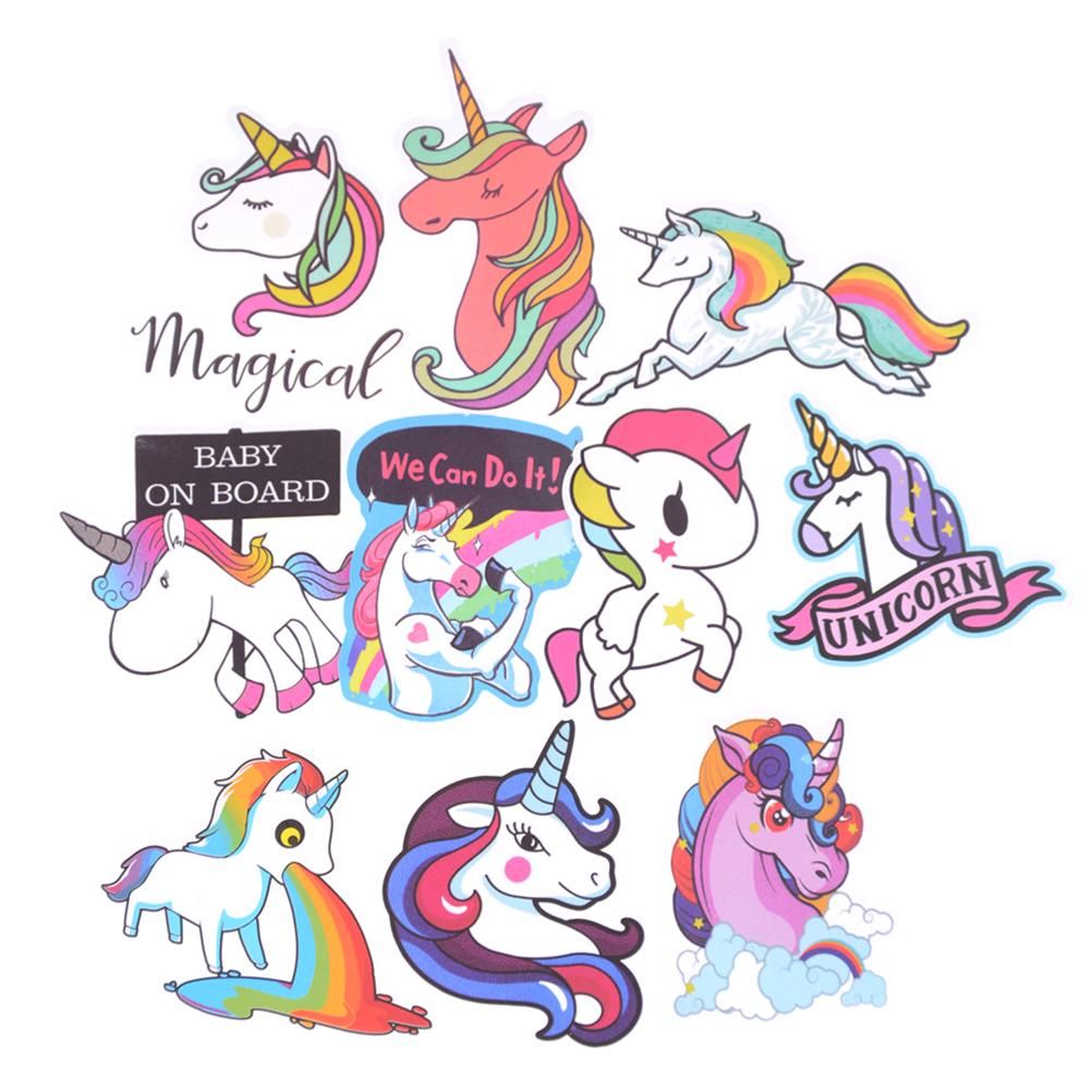 2019 mixed colorful cute unicorn stickers laptop car phone luggage bike