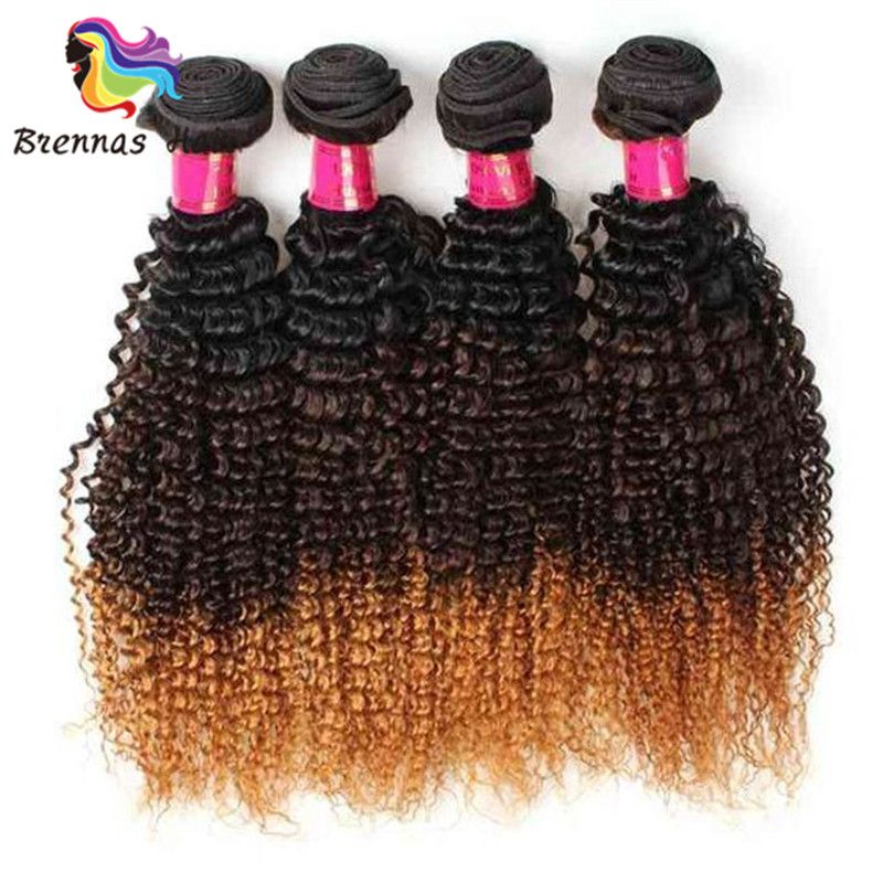 100 Brazilian Human Hair Extension 1b 4 27 Kinky Curly Hair