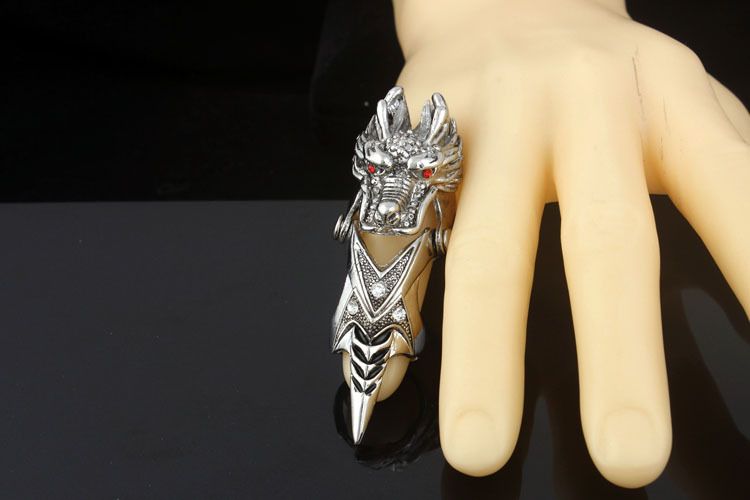 New Tibet Silber Wasserhahn Hohl Finger Joint Ring / Ring