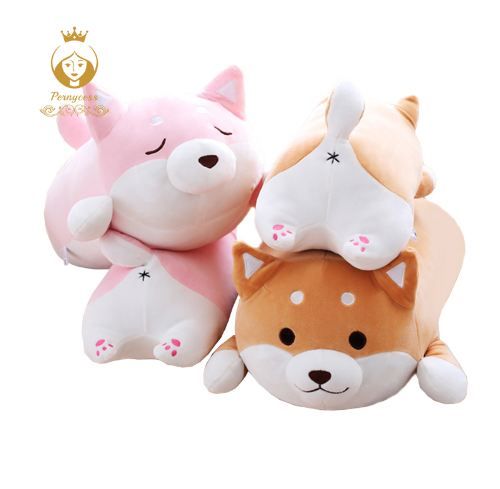 Cute Shiba Inu Plush Stuffed Toys Super Soft Chai Dog Plush Pillow Dog Ass Pillow Childrens Toys Christmas Gifts
