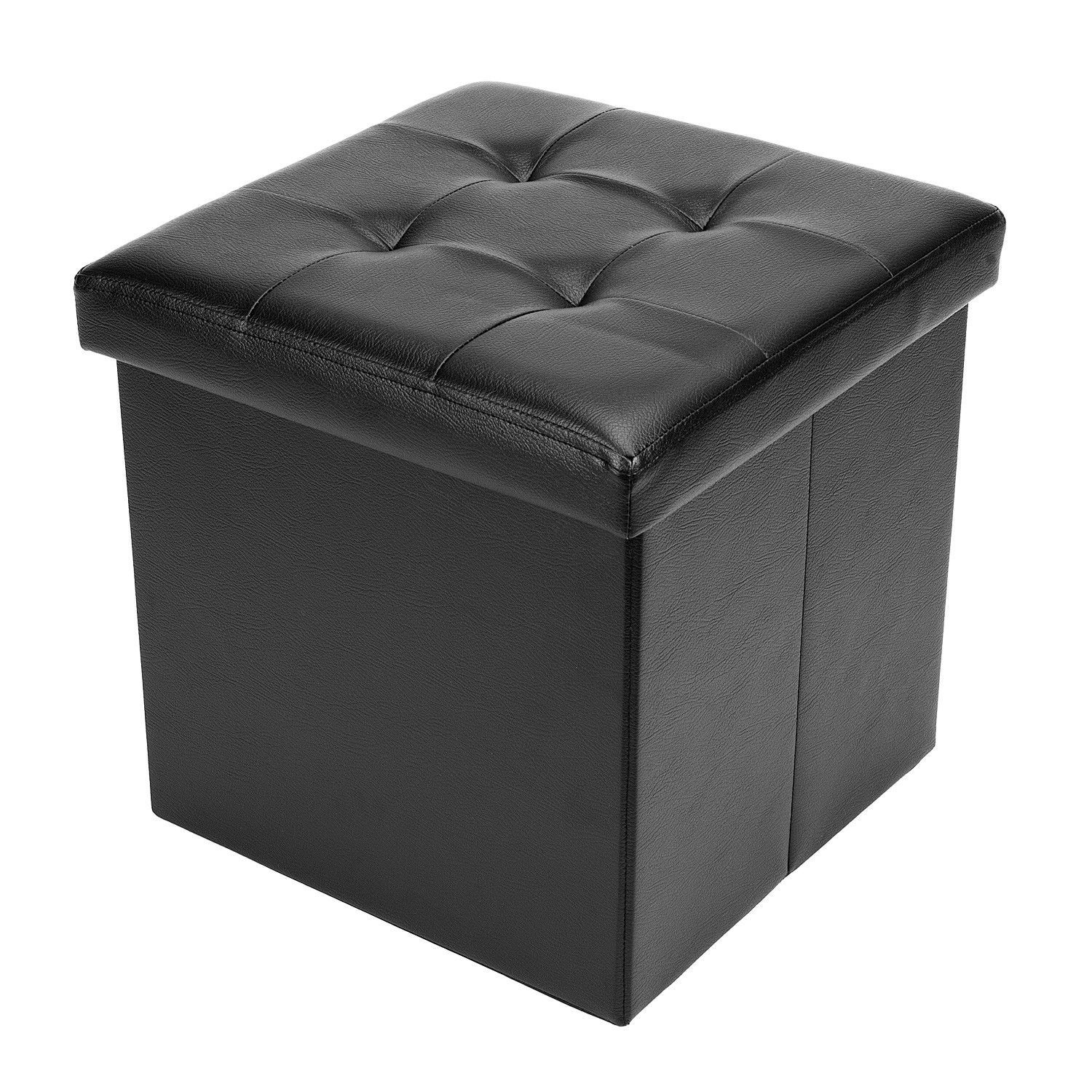 Compre Cubo Plegable Otomano Puf Caja De Almacenamiento Reposapiés De