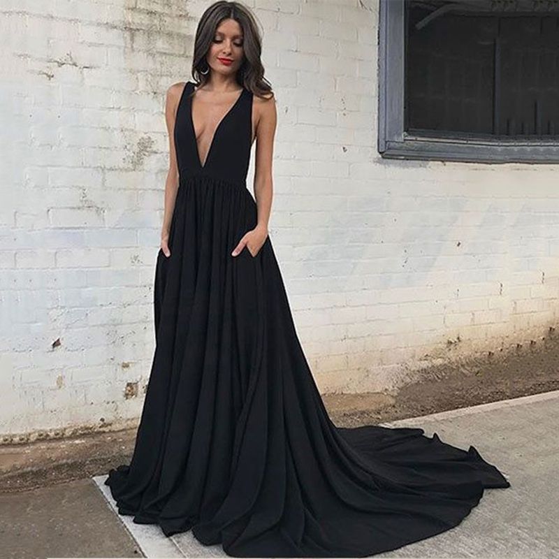 classy black gown