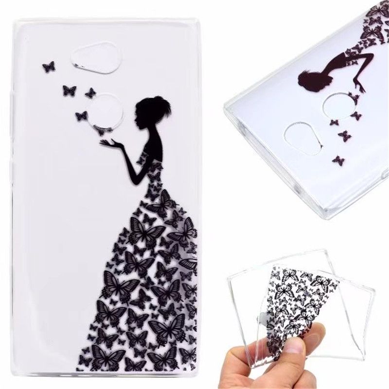 Transparent Tpu Cover For Sony Xperia Xa2 Case Colour Decoration