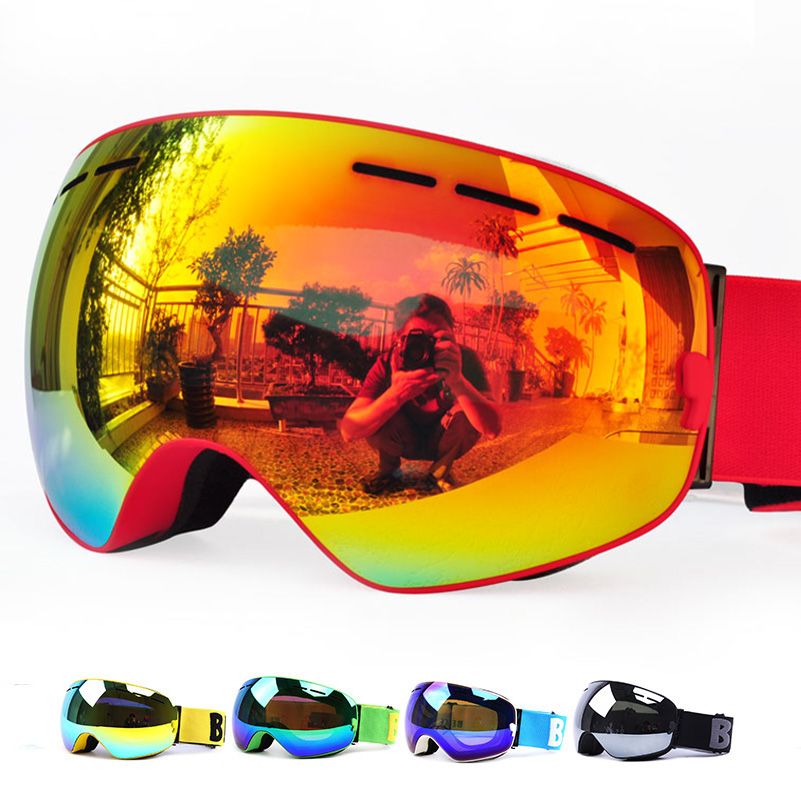 2019 New Benice Brand Ski Goggles Double Layers UV400 Anti Fog Big Ski