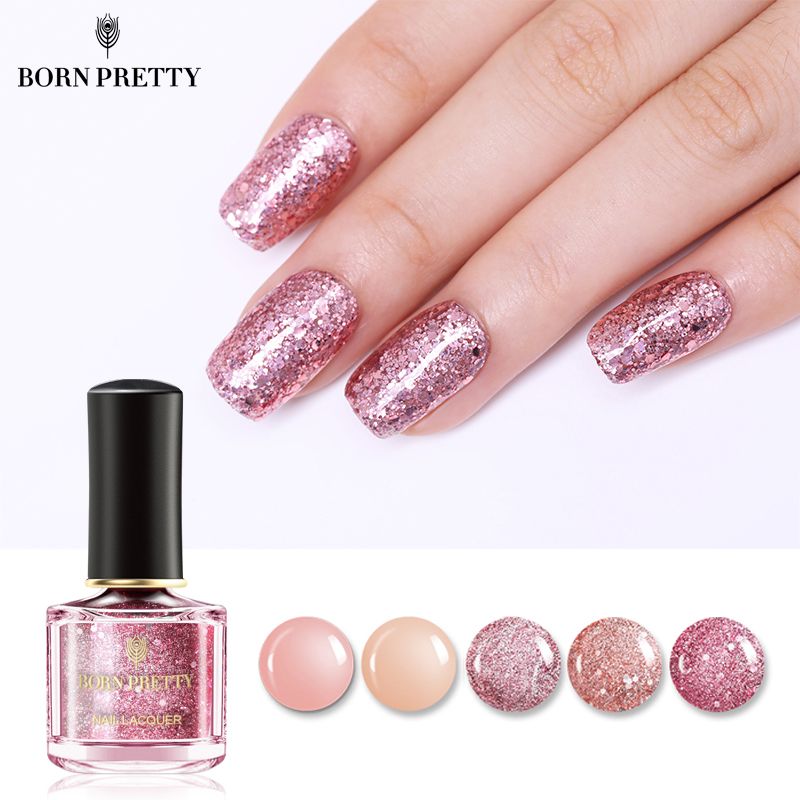 Mount And Blade Pink Nail Polish With Gold Glitter
