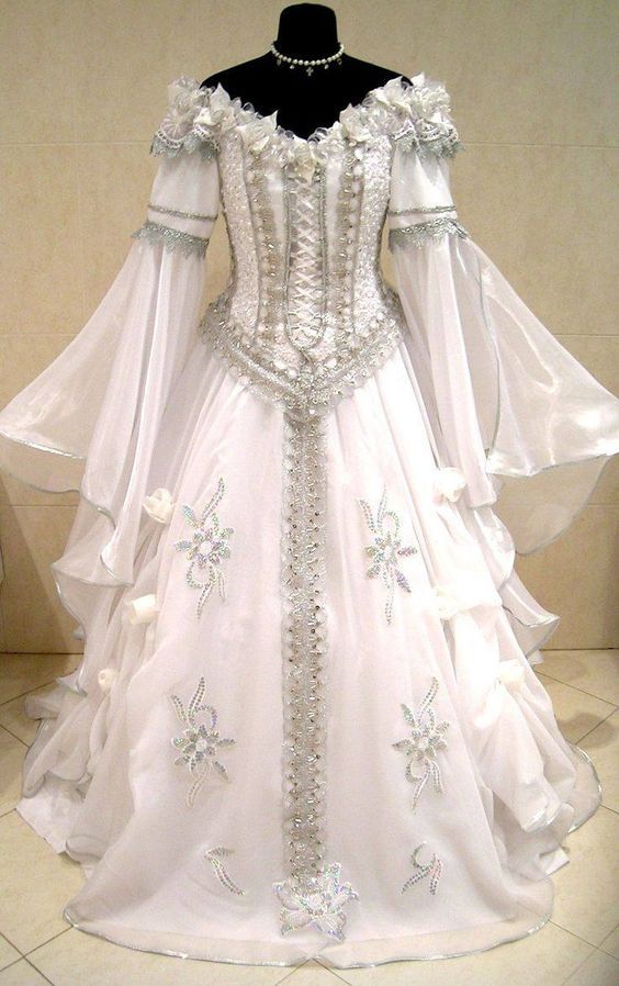 Acquistare Abito Da Sposa Medievale Strega Celtic Tudor Rinascimento  Costume Victorian Gothic Lorp Larp Handfasting Wicca Narnia Pagan Gown  Economico | Consegna Veloce E Qualità | It.Dhgate