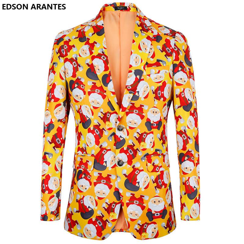 Grosshandel Weihnachten Floral Blazer Mode Rot Weihnachtsmann Gedruckt Anzug Jacken Manner Casual Party Hip Hop Slim Fit Blazer Hombre Masculino Von Finebeautyone 116 29 Auf De Dhgate Com Dhgate