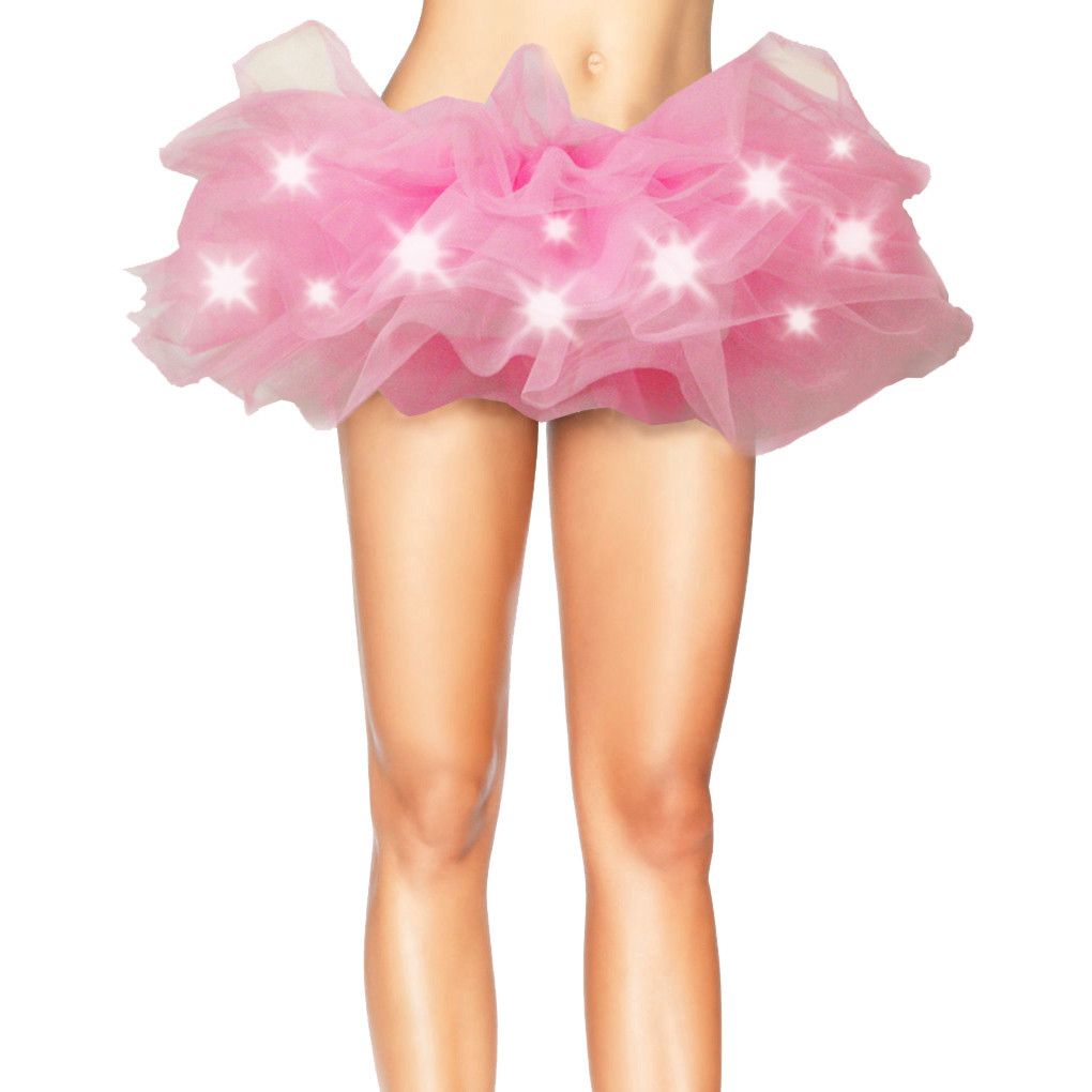 Blue Pink Skirt Purple Girls Fancy Dress LED Light Up Tutu Black