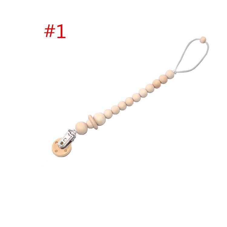 Naturholz Schnuller Clips Holz Perlen Schnullerkette Schnuller Baby Fütterung