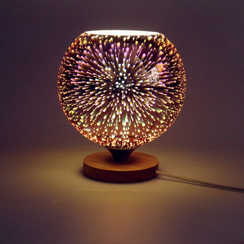 Best Modern Table Lamp Wood Base And Colorful 3d Glass Shade Best Modern Table Lamp Wood Base And Colorful 3d Glass Shade Led Indoor Light Desk Bed Room Office Under 80 72 Dhgate Com