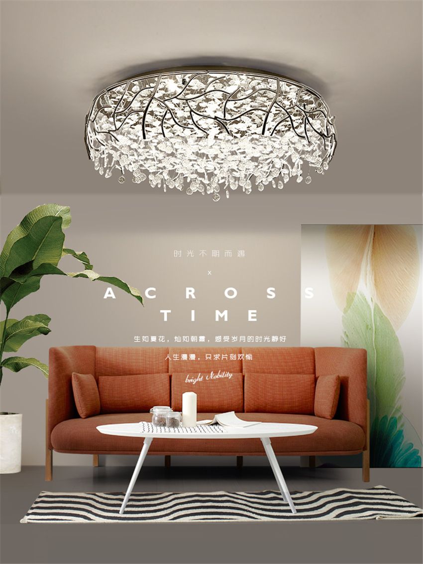 Compre Moderno N Rdico Luxo Luzes De Teto De Cristal Quarto Sala De Compre Moderno N Rdico Luxo Luzes De Teto De Cristal Quarto Sala De