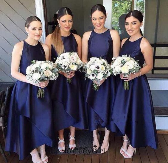 navy blue and pink wedding dress