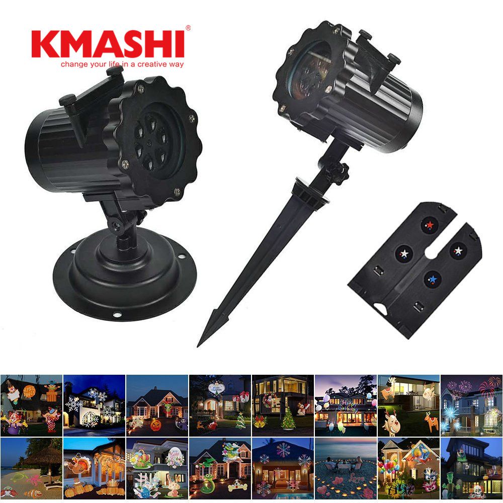 2018 Kmashi 16 Pattern Slides Sparkling Laser Light Show Rotating 2018 Kmashi 16 Pattern Slides Sparkling Laser Light Show Rotating Outdoor Projection Lights Projector For Holiday From Mikety