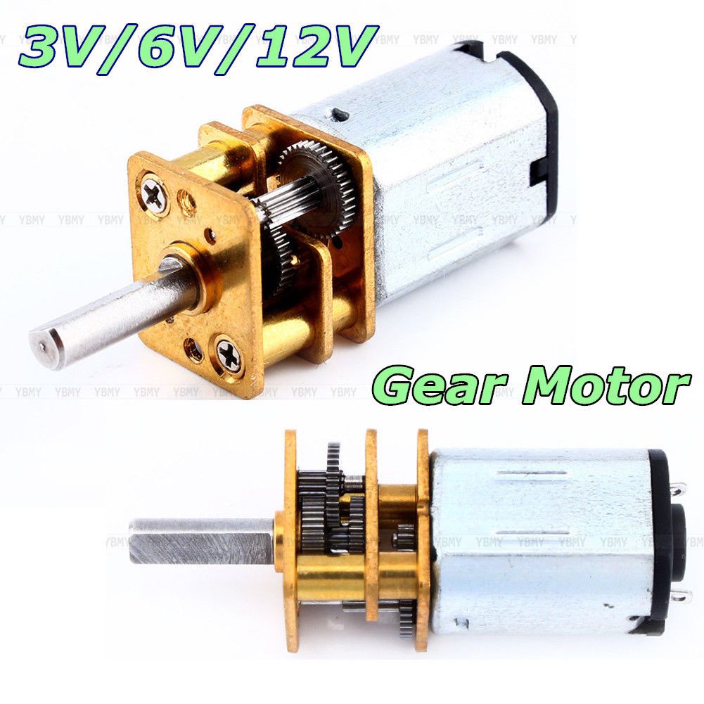thumbnail image 2 of N20 DC 3V-12V Micro Metal Gear Motor With Gearbox – 15-4000RPM Adjustable Speed – D-Type Shaft 2 of 5