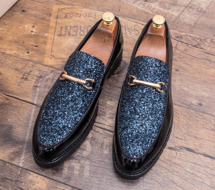 men's sequin formal shoes