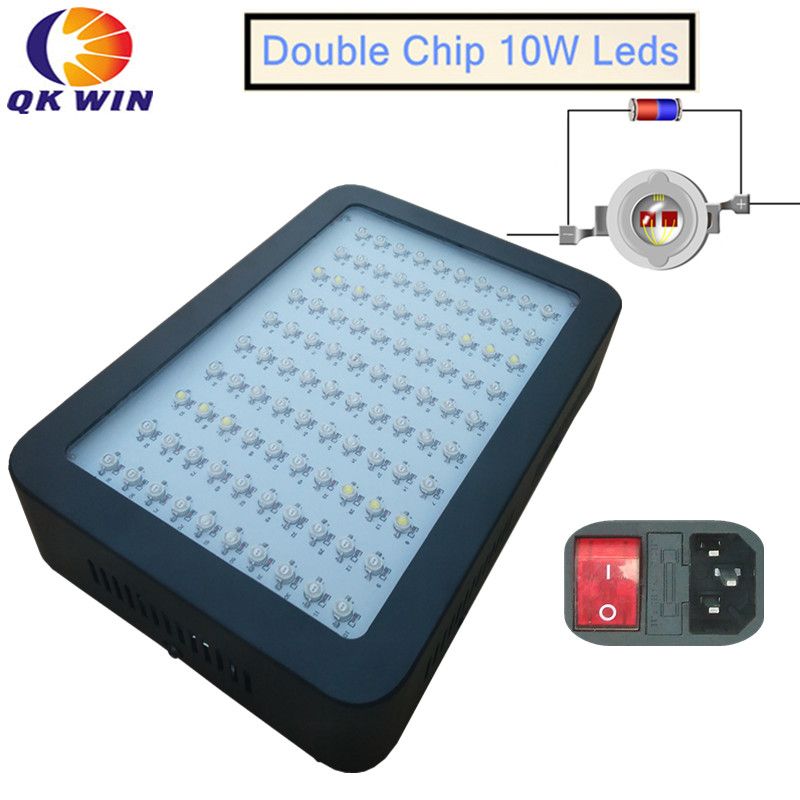 full spectrum 1000w led plant grow light 100x10w built with double