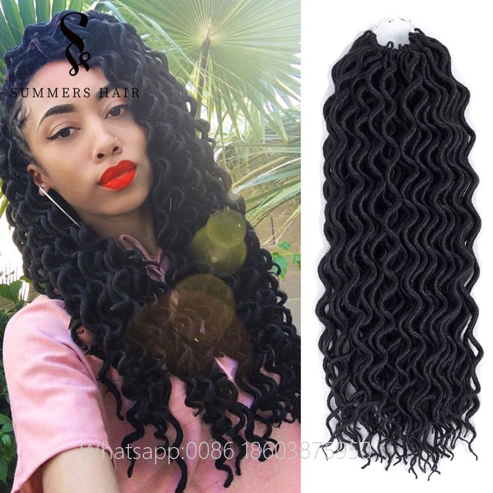 2018 Synthetic Hair Extensions 18 Crochet Faux Locs Braiding Hair