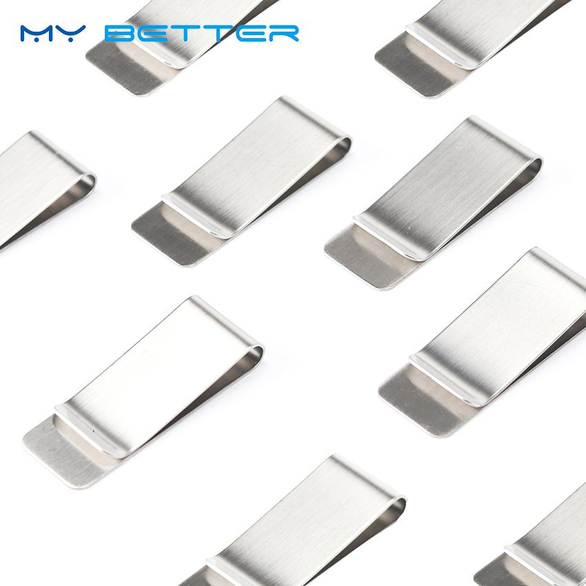 Stainless Steel Metal Money Clip Fashion Simple Silver Dollar Cash Clamp Holder Wallet For Men Women 1pc - 