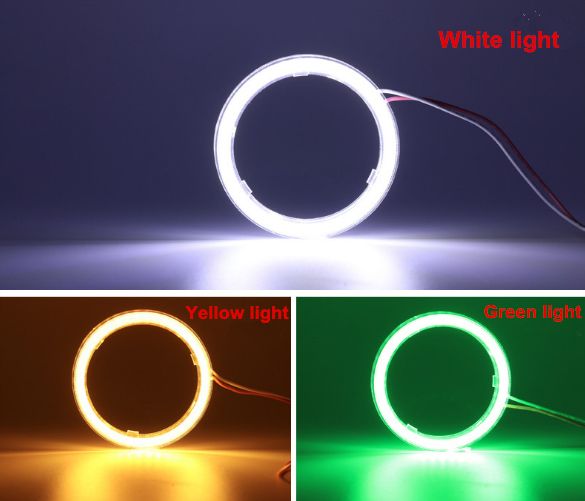 2020 70MM Car LED Light Ring With Cover Sound Modified Cob Angel Eye