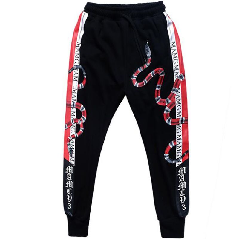 snake print jogger