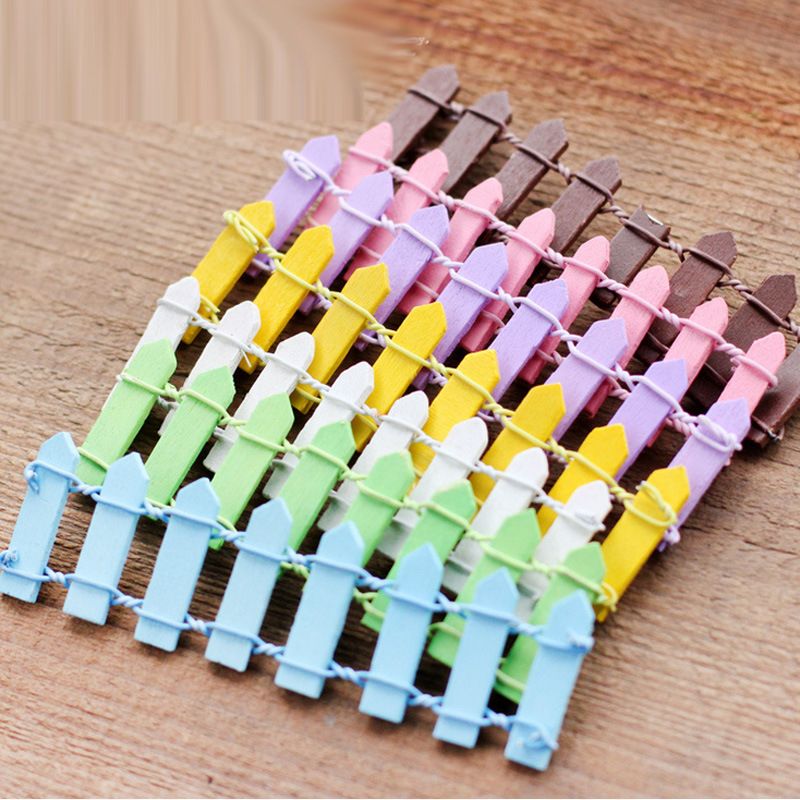 2019 Mini Fence Small Barrier Wooden Resin Miniature Fairy Garden Mini Fence Small Barrier Wooden Resin Miniature Fairy Garden Decorations Fences For Gardens Tiny Barriers Hot