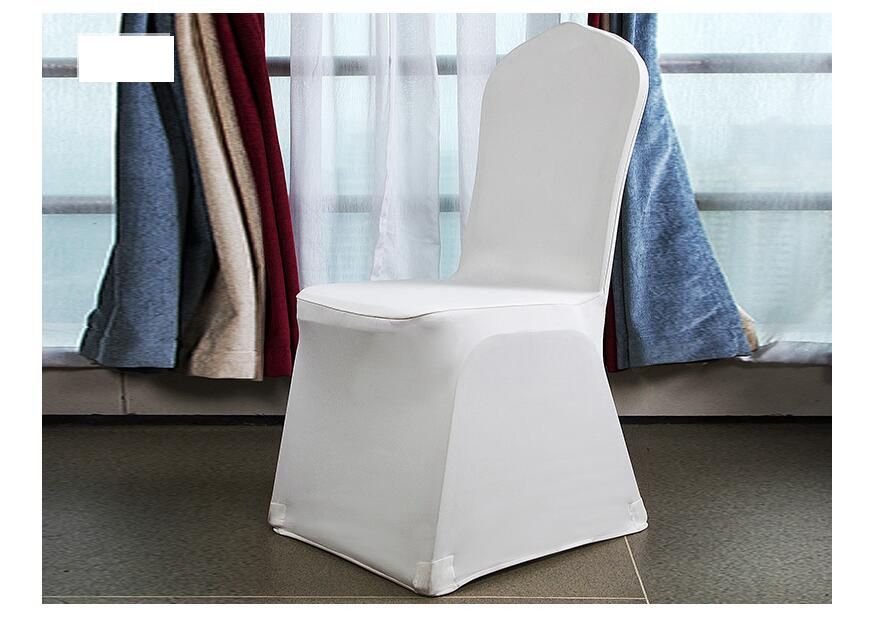 White Spandex Chair Cover Universal Size Lycra Spandex Flexiable Fabric