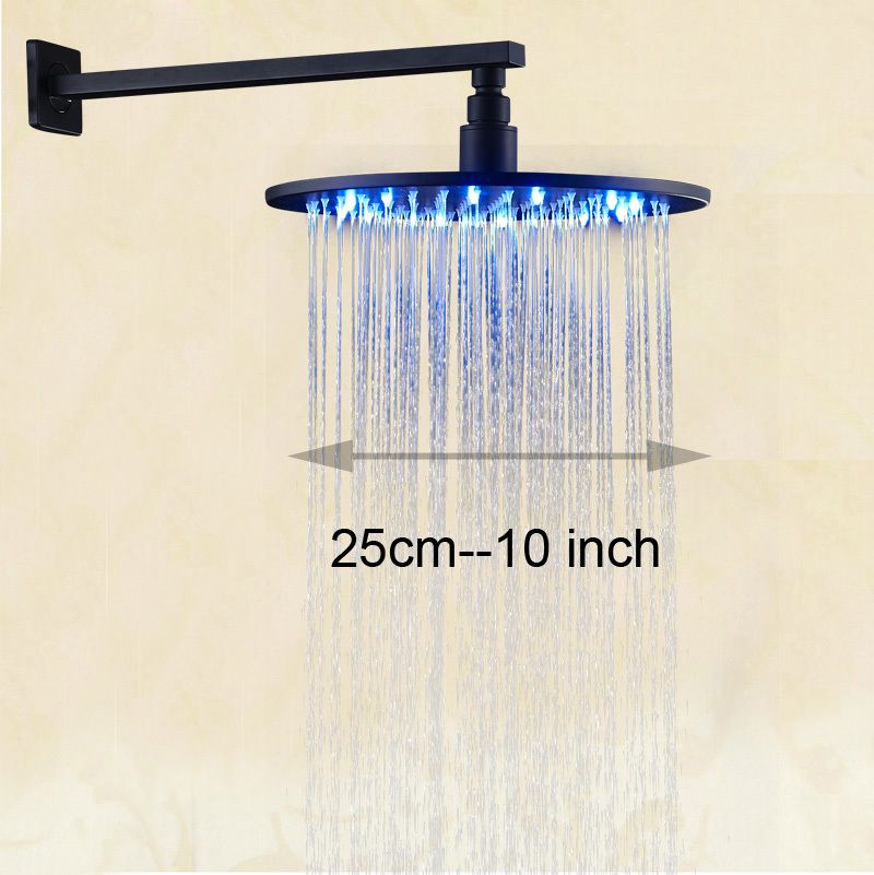 2018 Led Light 10 Round Shower Head Wall Mount Arm Bathroom 2018 Led Light 10 Round Shower Head Wall Mount Arm Bathroom Rainfall Oil Rubbed Bronze From Blithenice 96 25 Dhgate Com
