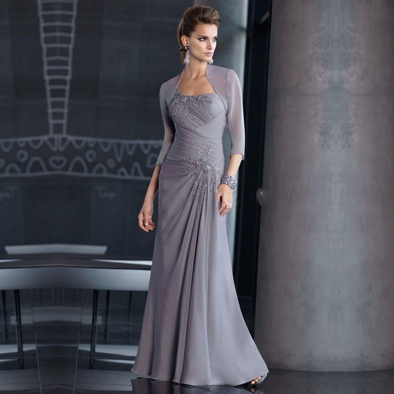 compre 2018 vestidos elegantes clásicos para la madre de la novia