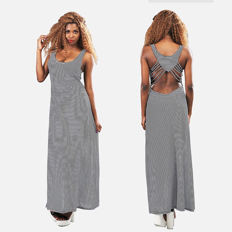 black vest top dress