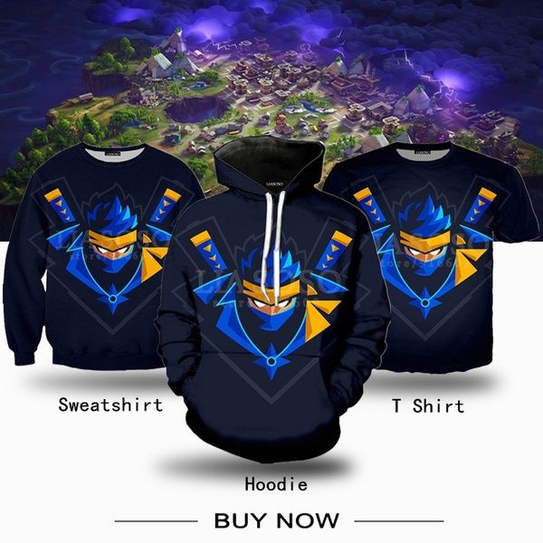 2018 new style hot game fortnite ninja kawaii tees cool 3d print t shirt hoodie sweatshirt unisex fashion casual tops t shirts buy shirt t from strawberry9 - fortnite gameplay ninja 2018