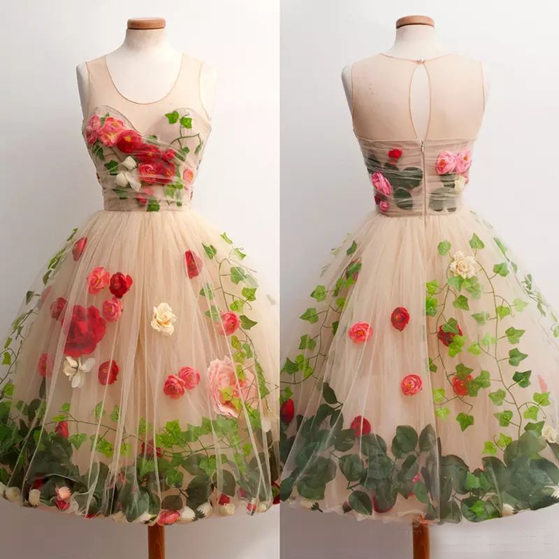 Cocktail Dresses With Flowers Sale ...